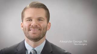 Physician Video Profile Alexander George PA Neurosurgery [upl. by Aitnohs]