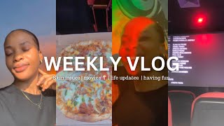 WEEKLY VLOG  skin issues  movies 🍿 life update  hair products haul [upl. by Yleme]