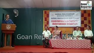 Goan Reporter News Felicitation Ceremony Of Meritorious Students at Harmal [upl. by Aix216]