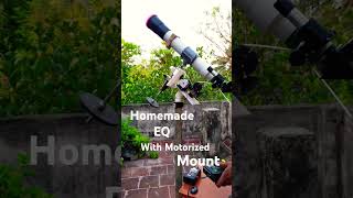 homemade eq mount with motorized mount nema stepper 17telescope  mountastro shrots [upl. by Nettie143]