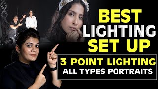 Best LIGHTING Set Up  3 Point Lighting for Portrait Photography PRACTICALLY Explained in Hindi [upl. by Waylen]