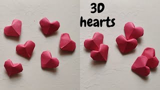 Origami easy 3D heart  Inflatable heart  fingers360 [upl. by Lorelle]