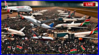 BREAKING NEWS GEN Z STORM JKIA TENSION AND PANIC AT THE AIRPORT MAANDAMANO TUESDAY LIVE JKIA LIVE [upl. by Yerroc]