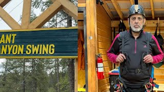 Giant Canyon Swing Experience at Golden BC [upl. by Eleazar]