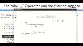 Creating vectors by the Colon operator and the linspace function in Matlab [upl. by Bord95]