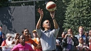 Obama Basketball Highlights President Shoots Hoops at Easter Egg Roll  The New York Times [upl. by Atilrac429]