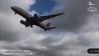 Air India flights lands with ease in Storm Eunice at London Heathrow [upl. by Carthy]