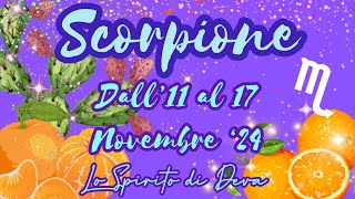 Scorpione ♏️ dall’11 al 17 Novembre ‘24 previsionisettimanali oroscoposcorpione tarocchiamore [upl. by Syla]