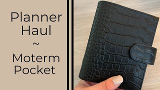 Moterm Black Croc Leather  Pocket Planner  Unboxing [upl. by Woolson]