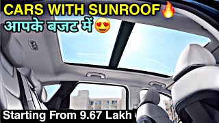 Top 5 Cheapest Sunroof Car under 10 lakhs in india🔥Top 5 Affordable Cars Under 10 lakhs with Sunroof [upl. by Ennaoj]