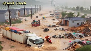 Czechs cut off from the outside world Big floods hit Jeseník and its surroundings [upl. by Ahsenaj]