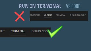 Run Code in Terminal instead Of Output VS Code [upl. by Avivah679]