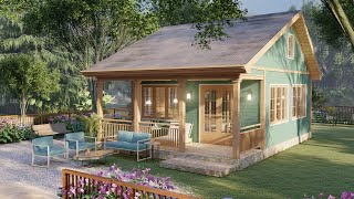 400 sqft  Tiny House Design 6 x 6 m  20 x 20 Ft  Cozy Home Living [upl. by Katrine]