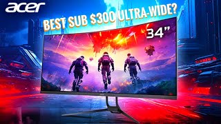 Acer 34quot Nitro UltraWide Gaming Monitor 1000r 180hz EDA343CUR Full Review [upl. by Ardnnek]