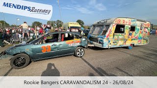 Mendips Raceway Rookie Bangers CARAVANDALISM 24 [upl. by Elleirol866]