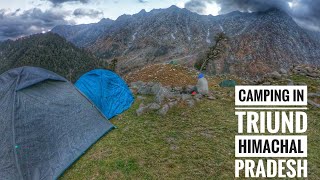 Camping In Snowline Triund Himachal Pradesh Most Beautiful Camping Site of Himachal Pradesh [upl. by Florian]