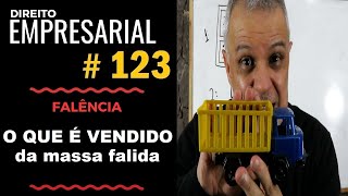 Direito Empresarial  Aula 123  O que é vendido da massa falida [upl. by Schumer]