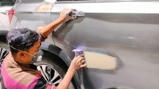 full car Denting and painting process  Dekhainge 2k putty sanding porcess ft [upl. by Mraz]