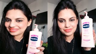 Vaseline healthy white body lotionReview  Demo in hindi [upl. by Jeavons461]