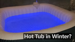 Can You Use An Inflatable Hot Tub In The Winter  Part 2  1 Year Review [upl. by Ahsaret647]