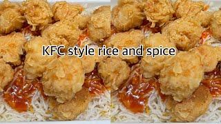 KFC style rice and spicechicken pops Arabian rice [upl. by Roslyn]