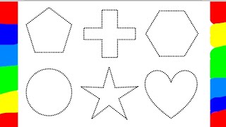 Shapes drawing Shape Drawing video Shape Drawing video for kids [upl. by Odnavres]