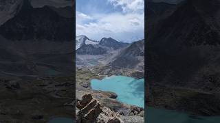 Absolutely speechless seeing Ala Kul Lake for the first time 🏞️HikingAdventure AlaKul Kyrgyzstan [upl. by Sivle]