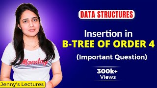 527 Insertion in BTree of Order 4 Data Structure [upl. by Ardella]