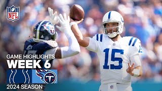 Indianapolis Colts vs Tennessee Titans  2024 Week 6 Game Highlights [upl. by Esiuolyram]