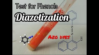 Test for Phenols  Azo dyes Diazotization [upl. by Anitram]