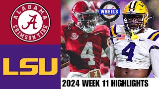 11 Alabama vs 15 LSU  Full Game Highlights  2024 College Football Highlights [upl. by Jehovah]