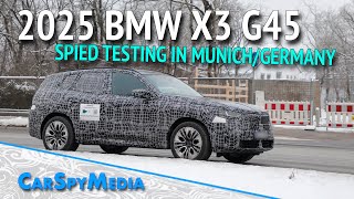 2025 BMW X3 G45 Prototype Spied Winter Testing In MunichGermany MPerformance  Production Lights [upl. by Atteinotna]