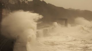 Massive Storm hits Dawlish England 29092024 [upl. by Ojibbob]