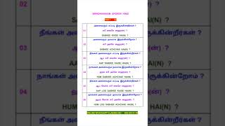 PART 03 SPEAKING PRACTICE HINDI SENTENCES DAILY USE HINDI SENTENCES THROUGH TAMIL [upl. by Ogren]