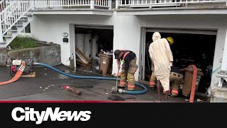 Heavy rain floods Montreal homes [upl. by Carpenter]