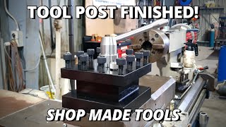 Finish Making a Tool Post for the BIG Lathe  Part 2  Shop made Tools [upl. by Eelrihs]