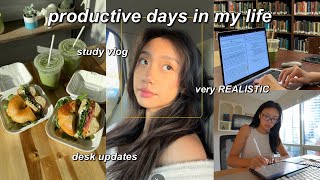 STUDY VLOG 📓 productive days in my life ft lots of studying pharmacy work desk updates etc [upl. by Colman]