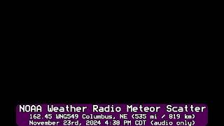 NOAA Weather Radio Meteor Scatter  16245 WNG549 Columbus NE 535 mi [upl. by Delamare]