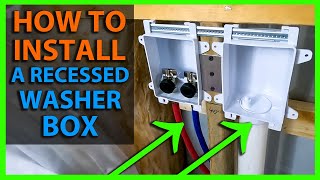 How To Install A Recessed Washer Box  Sioux Chief Ox Box [upl. by Refiffej]