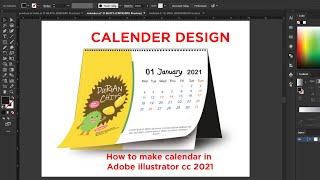 Design a Professional Calendar usage of Adobe illustrator and Calendar Wizard II babymoon studio [upl. by Nnylhtak]