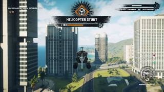 Just Cause 4  Nueva Voz Centro Helicopter Stunt Pass through the ring in a Emsavion Float Heli [upl. by Ynoep]