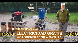 ⚡♻️ 🗑️ ELECTRICIDAD GRATIS mediante un motogenerador que funciona a Gasura [upl. by Eidok]