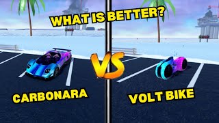 Carbonara VS Volt Bike What Is Better Roblox Jailbreak [upl. by Swithbart509]