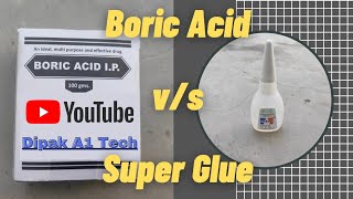 Boric acid Vs Super Glue Reaction video [upl. by Onivag]