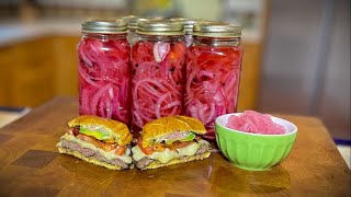 Pickled red onions  Cooking with Styles [upl. by Esorbma126]