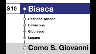 TILO annunci » S10 Biasca — Como S Giovanni 2023  SLBahnen [upl. by Adrahs568]