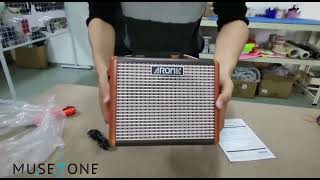 Aroma AG15A Acoustic Amp Portable and Rechargeable Unbox and Test Demo [upl. by Kendry614]