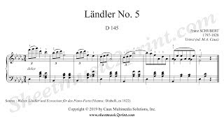 Schubert  Ländler No 5 D 145 [upl. by Aubrie]