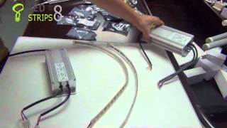 How to wire the IP67 waterproof Transformer to LED strip Instruction Video [upl. by Annodas]