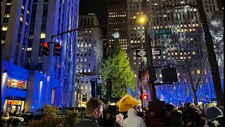 NYC LIVE Rockefeller Center Christmas Tree Lighting December 1 2021 [upl. by Iturk]